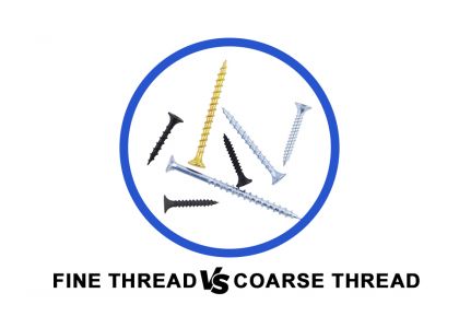 What are the differences between fine-threaded and coarse-threaded screws?