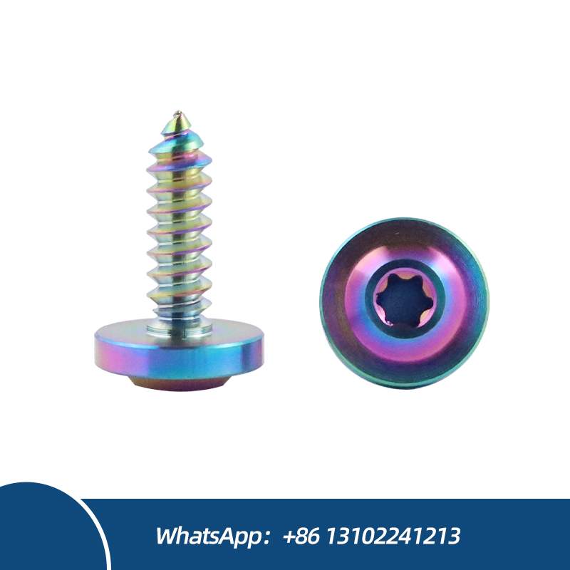 Hot Sale High Quality Titanium Alloy Color Self-tapping Screws Titanium Disc Head Screw