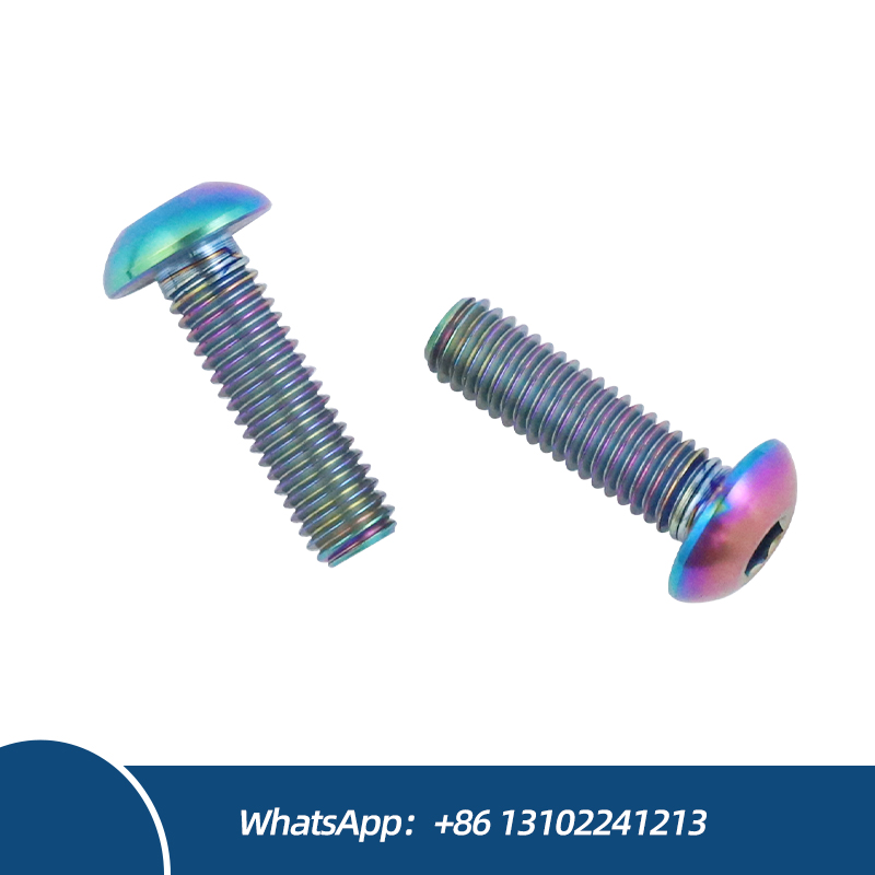 Professional Customized M5 M6 Titanium Button Head Bolts Colorful Zinc Bolts