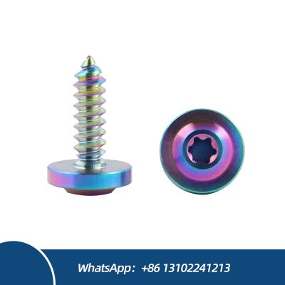 Hot Sale High Quality Titanium Alloy Color Self-tapping Screws Titanium Disc Head Screw