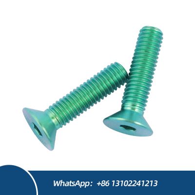 Flat Head Titanium Bolts Titanium Color Hexagon Socket Bolts Countersunk Head