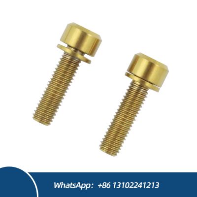 Titanium Screw Bolt M5 M6X16/18/20/25 Round Head with Gasket Washer Titanium Stem Bolts